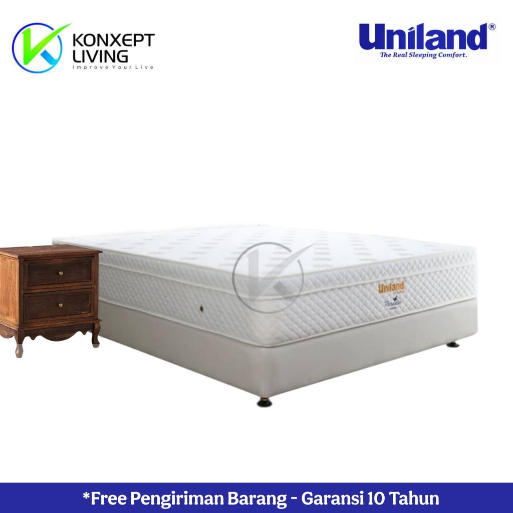 Uniland Springbed Paradise Plushtop Ukuran 160x200 Fullset Tanpa Sandaran