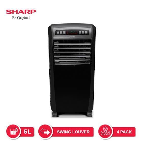 Air Cooler Sharp + Remote Penyejuk Ruangan Pja55Ty Kipas Ac Sharp Populer
