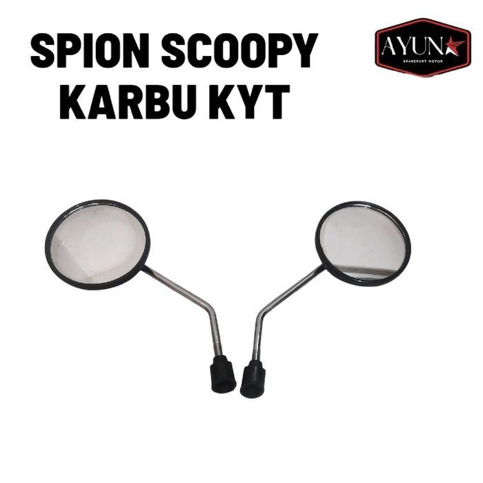 KACA SPION HONDA SCOOPY KARBU KYT SPION SCOOPY LARBU MODEL STANDART ORI MERK TENSHI MOTORCYCLE