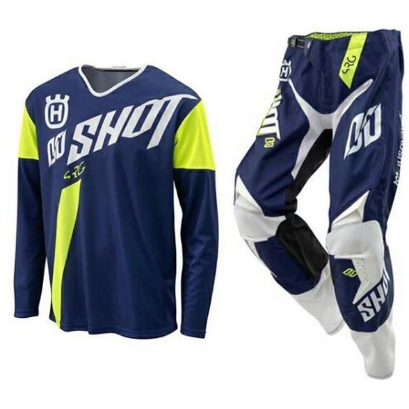 Jersey Set Custom Trail Adventure Cross Shot Biru Husqvarna