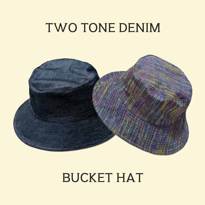 Nomitee's Denim Bucket Hat Topi Bucket Dewasa Unisex