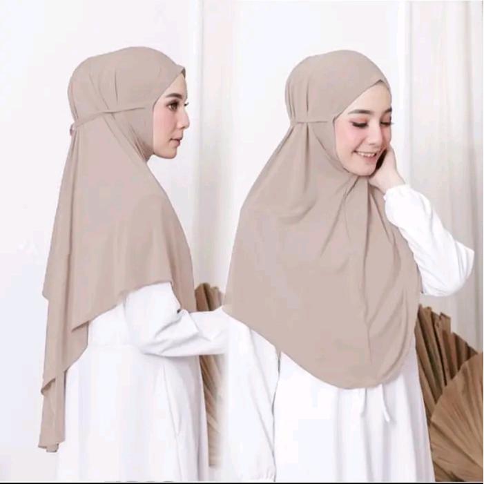 Bergo Dewasa Tanpa Ped/Hijab Dewasa Sriya Tali Kekinian Azkia Hijab,/ Terjamin
