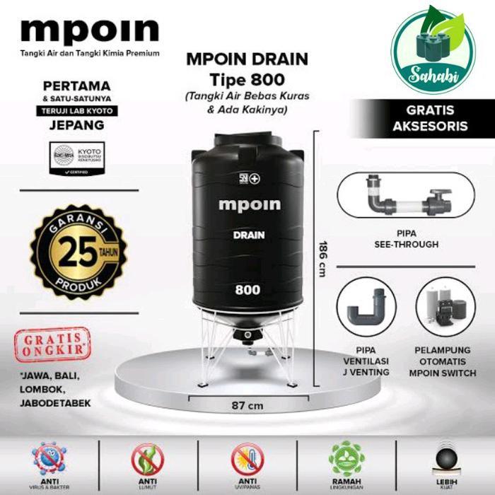 Tandon Air / Toren Air / Tangki Air Mpoin Drain 800 Liter Invoice - -