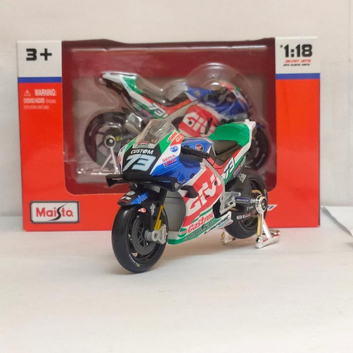Diecast MotoGP Honda 73 Alex Marquez Maisto Miniatur MotoGP Original