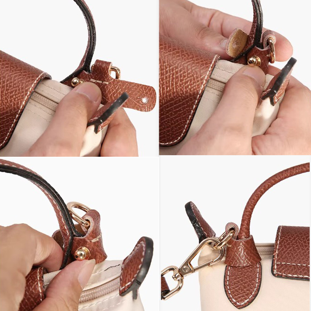 Mini Bags Leather Shoulder Strap Kit Fit for Longchamp Mini Pouch Adjustable Crossbody Small Bag