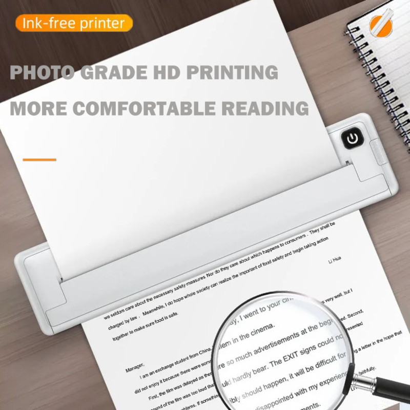 A4 portable printer thermal Printer for mobile office A4 thermal paper wireless inkless printing