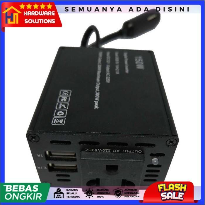 TAFFWARE Power Inverter Mobil dengan 2 USB Port 150W 220V - PI-150W