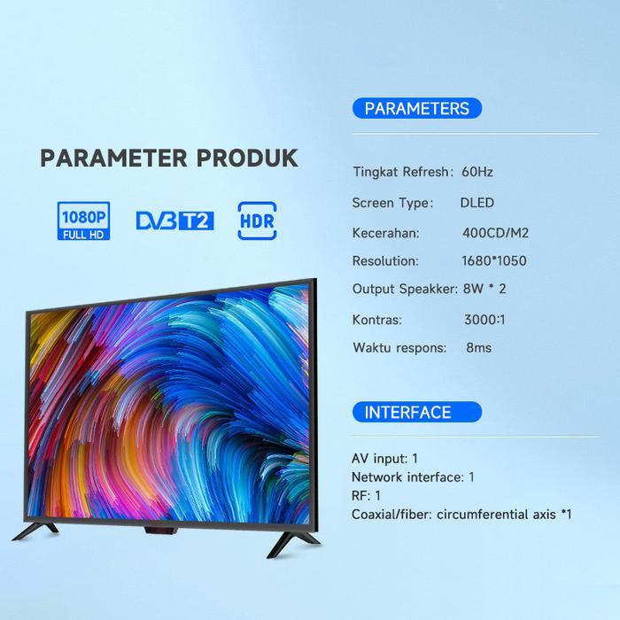 "New" Digital TV 22 inchAnimax 22 inch LED digital tv HD Televisi Murah Antena Hdmi
