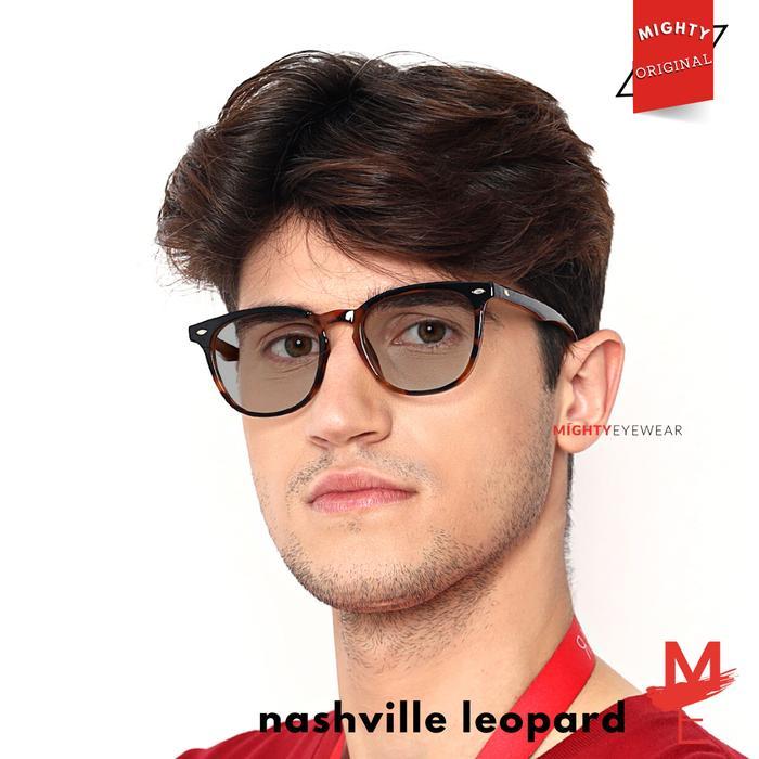 MIGHTY KACAMATA PHOTOCHROMIC ANTIRADIASI KOTAK PRIA NASHVILLE LEOPARD