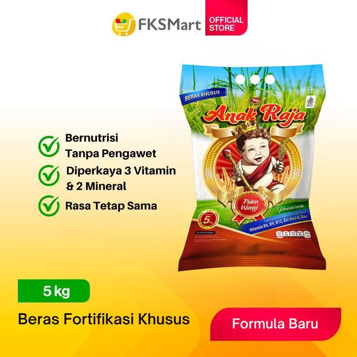 Paket Anak Raja Beras Fortifikasi Pulen Wangi 3 Vitamin + 2 Mineral 5kg
