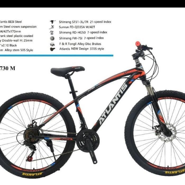 sepeda Gunung ukuran 26 ATLANTIS Terbaru Disk 21 Speed - -, -