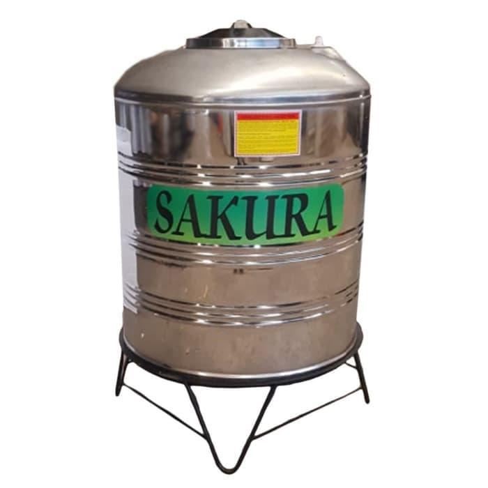Toren Tangki Air Stainless Steel Kapasitas 500 liter Sakura Water Tank
