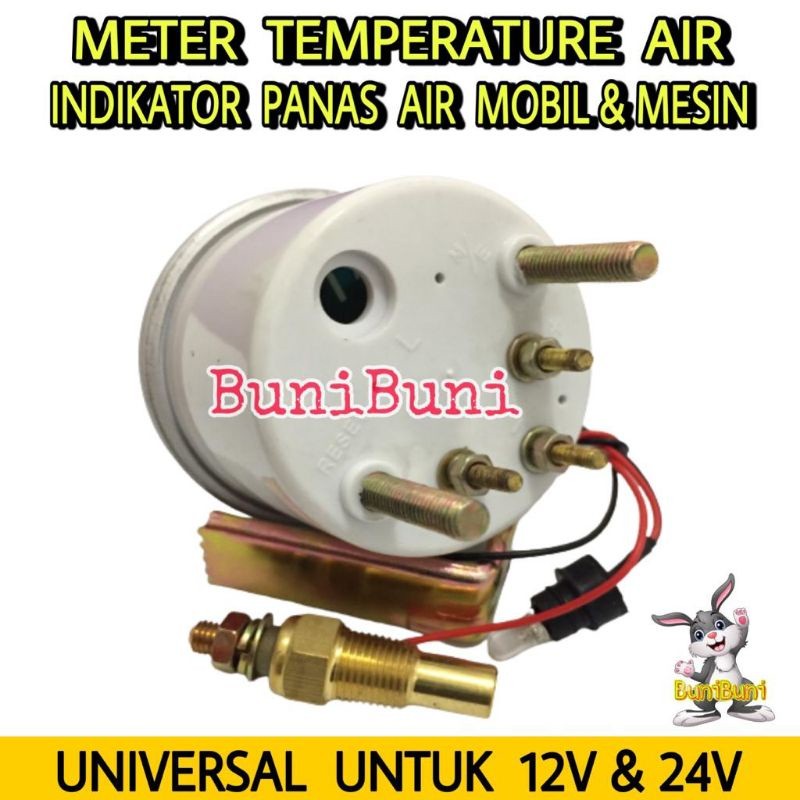 Meter Ampere Panas / Amper Meter Temperatur Suhu Air Untuk Mobil & Mesin (tanpa Kabel) Premium