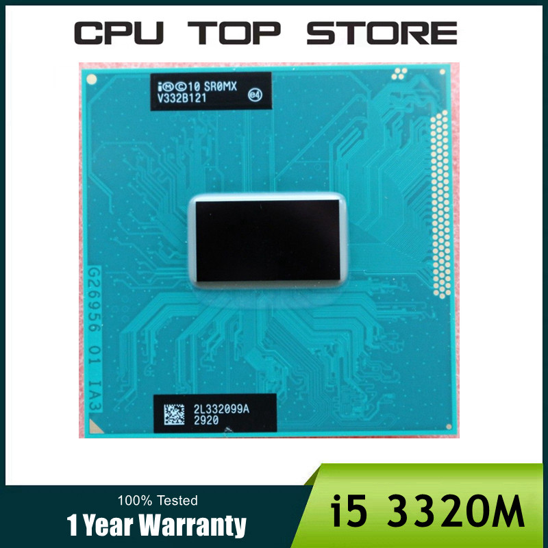 Intel Core i5 3320M SR0MX 2.6GHz 2-Core 4-Thread notebook Laptop CPU Processor LGA G2 / rPGA988B