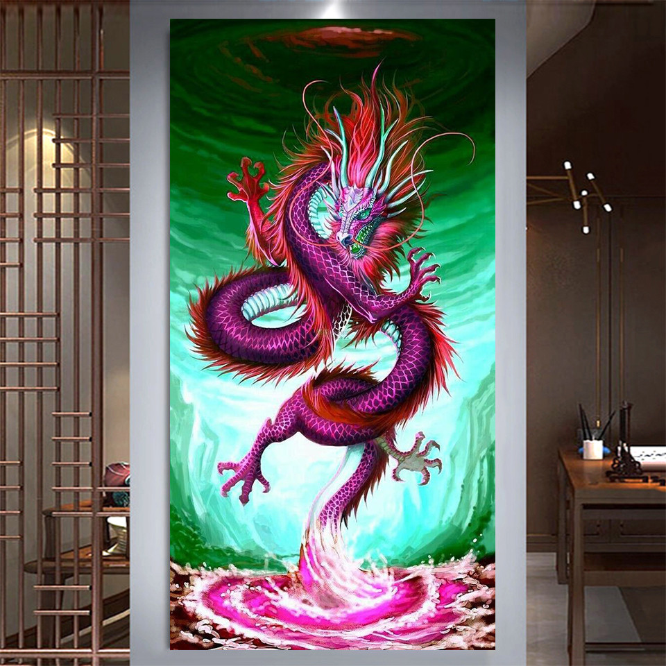 Diy China Dragon diamond embroidery,painting by numbers diamond painting cross stitch,mosaic diamond