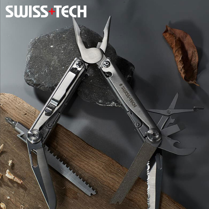 Swiss Tech 18 In 1 Multi Tool Outdoor Folding Pliers Multi-functional