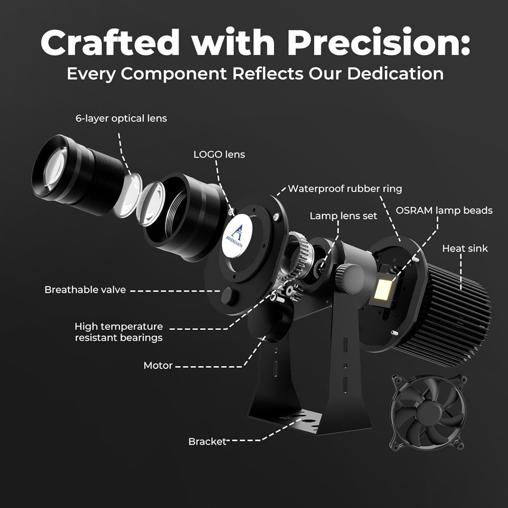 Custom Logo Projector Light Custom Street Lamp Outdoor LED Rotating Customize Spotlight for