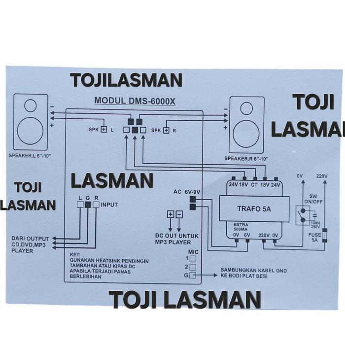 Bluetooth Dms 6000 Power Aktif Speaker Dms6000 Echo Mic Pcb Kit Echo Terlaris