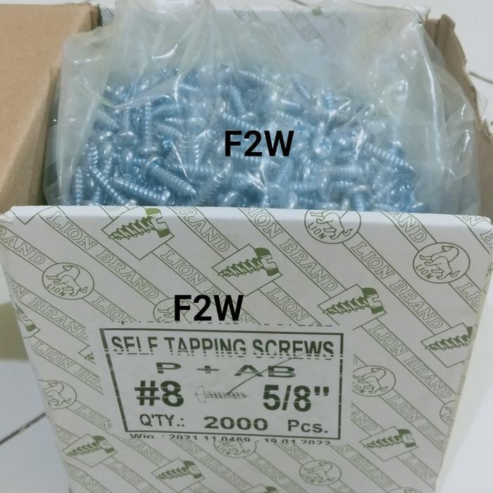Sekrup Tapping Pab 8X5/8" Skrup Kepala Bulat 1.5Cm Tapping Screw Ph