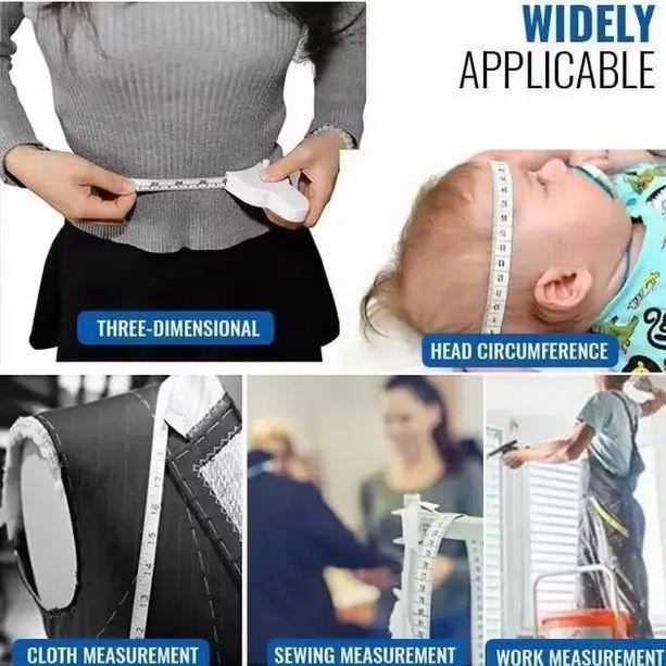 Meteran Badan / Pita Ukur Badan / Meteran Gulung Alat Pengukur Lingkar Tubuh Otomatis