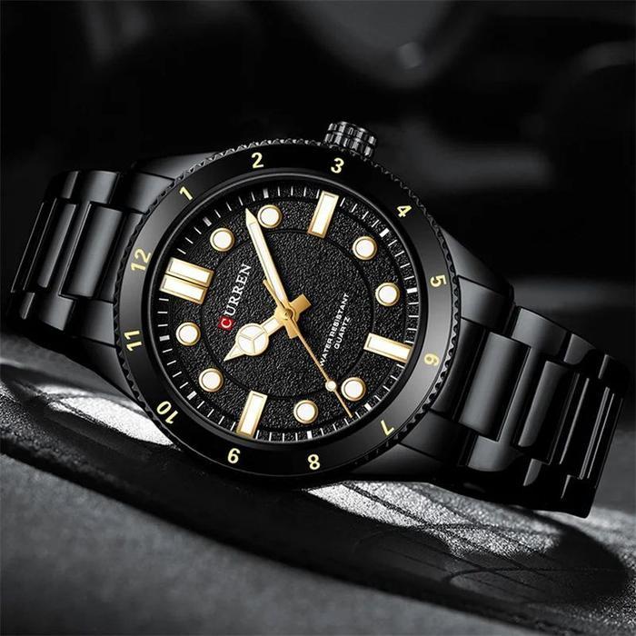 Jam Tangan Pria Analog Tali Stainless Steel Luminous CURREN 8450