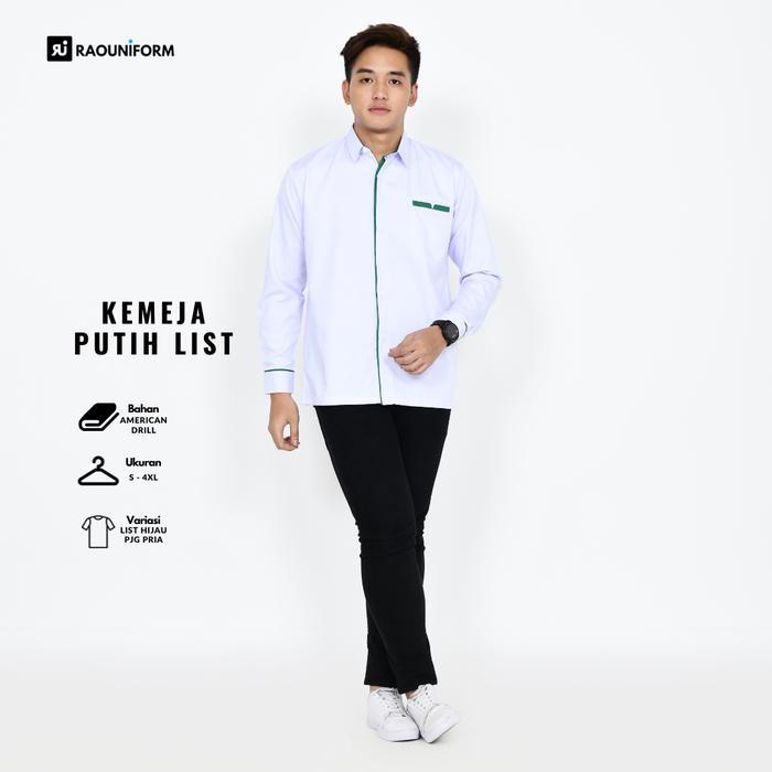 ORIGINAL Baju Kerja Atasan/Baju Putih Kesehatan/Seragam Kerja Kesehatan/Baju Pria Lengan