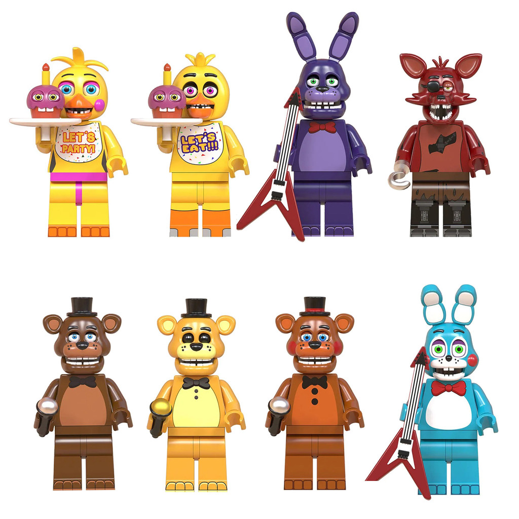 NEW FNAF Nights Game Figure Mini Figures Building BlocksSkeleton Thriller Toys gift kids toys mould