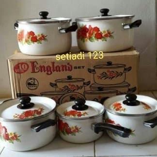 OSI 10 PCS SET ( PANCI+TUTUP ) ENAMEL MASPION ENGLAND SET