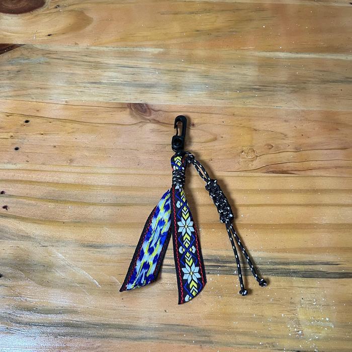 PRODUK TERBATAS Keychain Prusik Gantungan Kunci Webbing Prusik Motif Etnik Kalcer Multifungsi