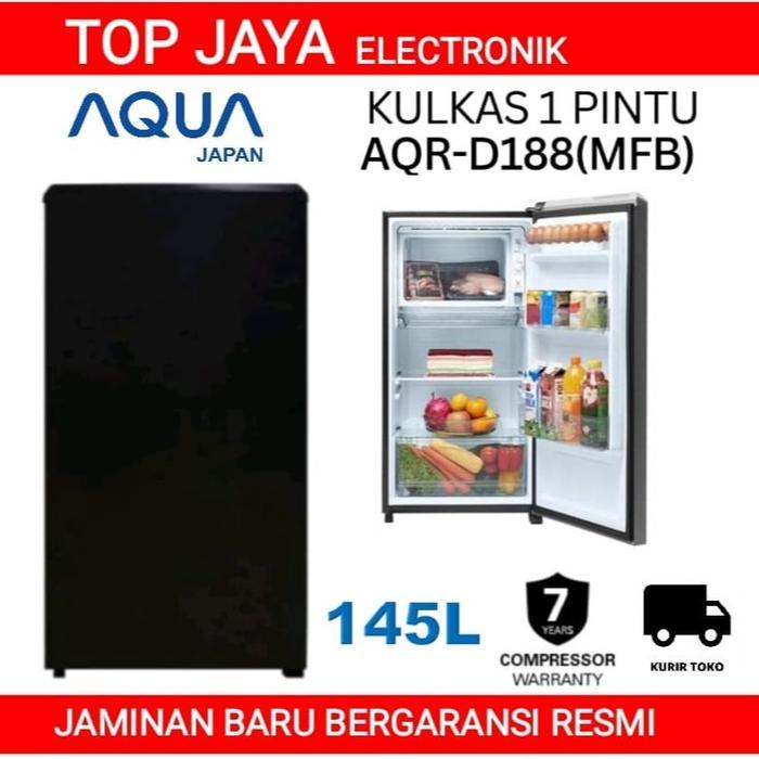 LEMARI ES AQUA 1 PINTU/KULKAS AQUA 1 PINTU AQR-D188MFB GARANSI 7 TAHUN BARU BERGARANSI RESMI - dus b
