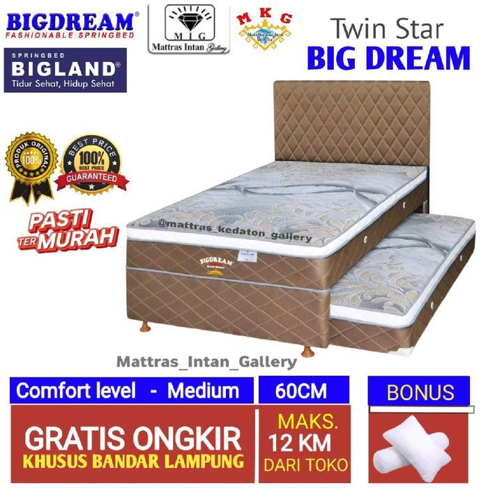 Springbed Sorong bigdream Twin Star double PlushTop 2in1 UK 120 - kasur Sorong bigland Plus top 2 in