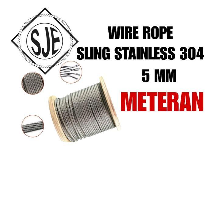 Terlaris - Sling Stainless 5mm / seling stainless 5mm / kawat sling stainless 5mm / Stainless steel