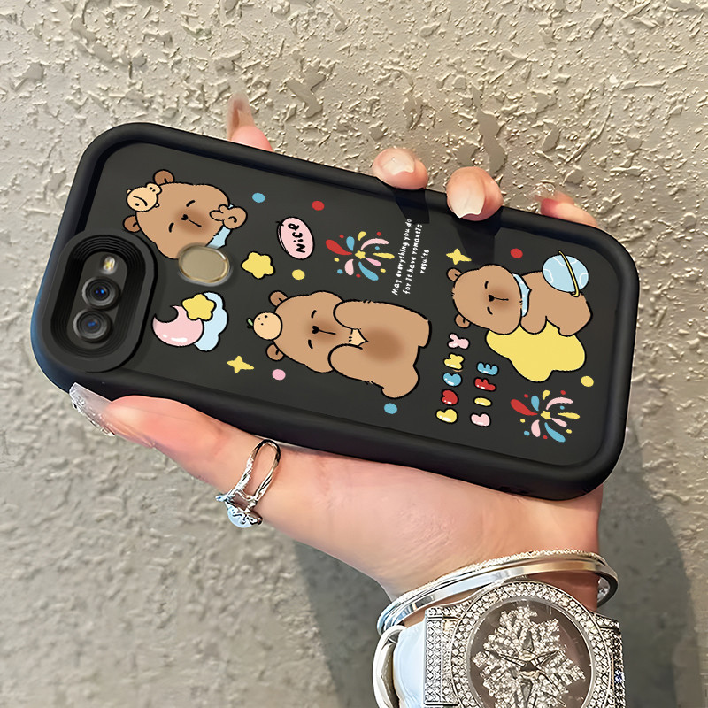 Casing Hp OPPO A7 OPPO A5s OPPO A12 OPPO A12S A11k Case Casing Tangan memegang kartun lollipop Pola 