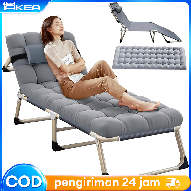Kursi Santai Lipat Kursi Lipat Tidur Kursi Malas Tempat Tidur Lipat Dengan Kasur Ranjang Lipat