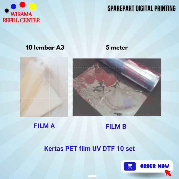 Kertas PET film UV DTF 10 set
