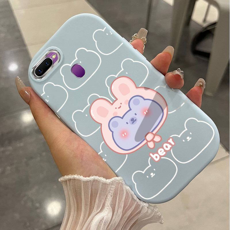 Casing Hp Untuk OPPO F9 F9 Pro A7x Realme 2 Pro U1 Case Casing pola Kelinci dan Sapi Kasing HP model
