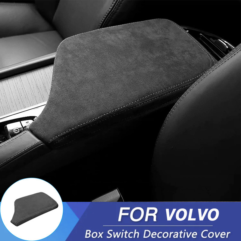 FOR VOLVO XC60 ARMREST BOX COVER S90 XC90 S60 V60 V90 SUEDE ARMREST BOX COVER PAD DECORATION