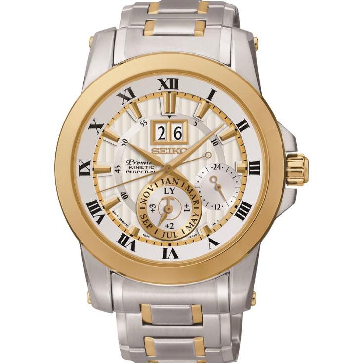 Seiko SNP094P1 SNP094 Premier Kinetic Perpetual Calendar Original