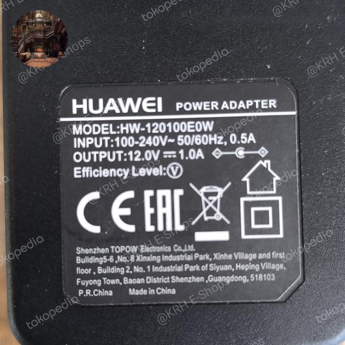 Adaptor Huawei 12V~1A Original Adaptor