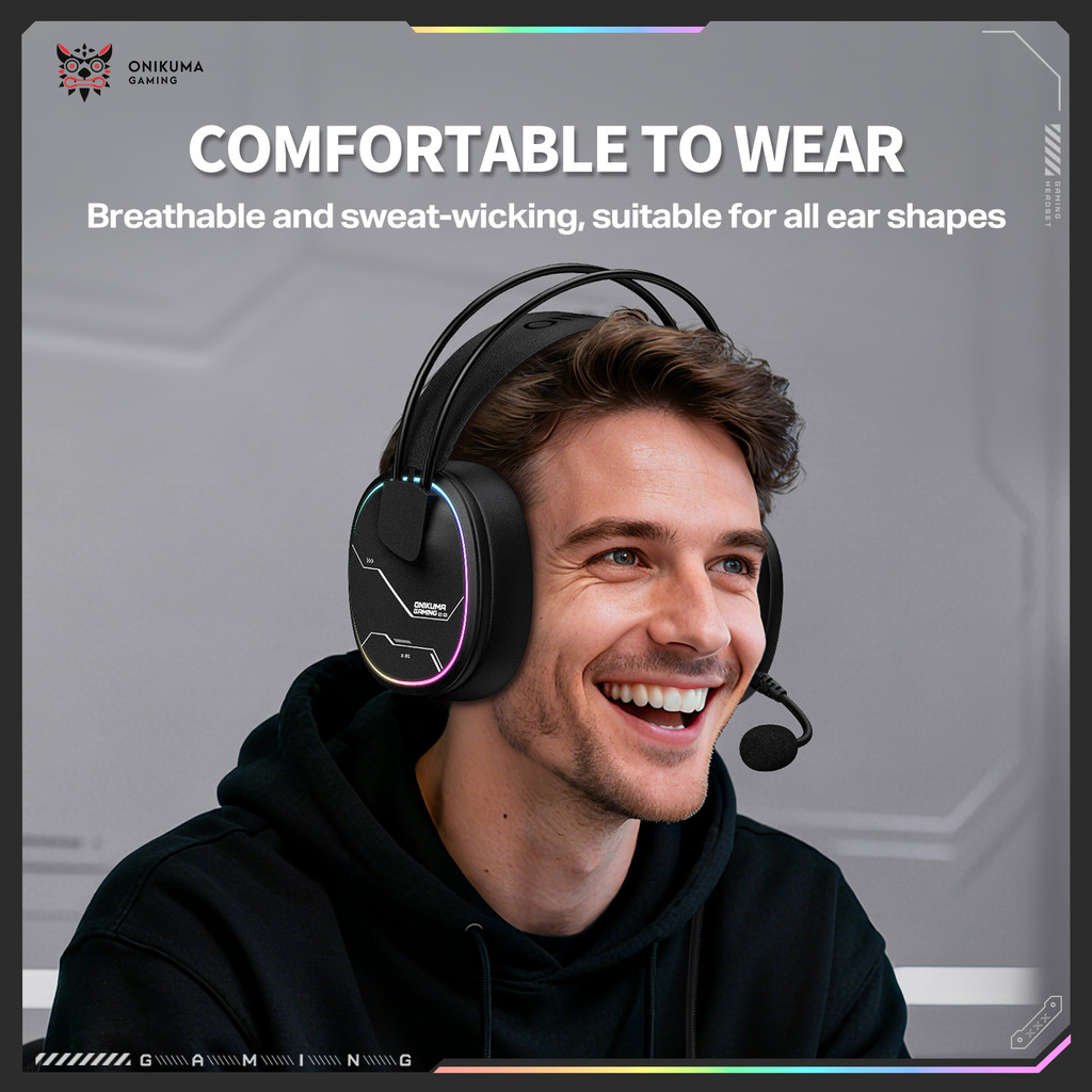 ONIKUMA X91 Gaming Headset Hi-Fi Surround Sound/USB Sound Card for PC PS Wired Gaming Headset