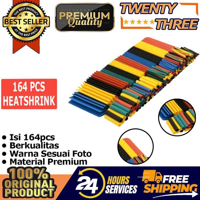 164 pcs Heat Shrink Tube Isolasi Isolator Bakar Selang Bakar Selongsong Bakar Heatshrink Kabel