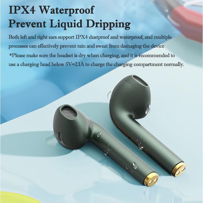 J18 Tws Headset Nirkabel Bluetooth Handfree Headphone Kualitas Tinggi Earphone Musik Speaker Mini