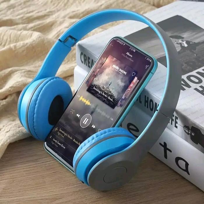 Headset Headphone Bluetooth Wireless Beats Gaming P47 P74 B19 Populer