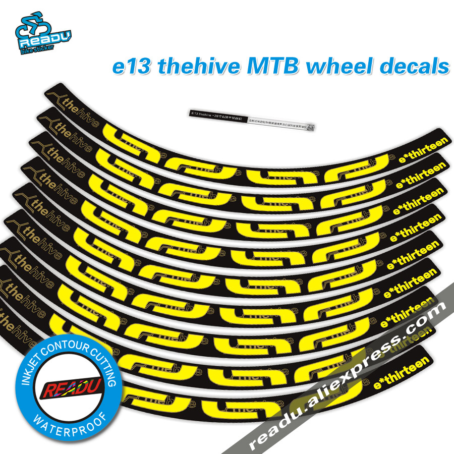 E13 thehive mountain bike rim stickers E13 bicycle bike wheel stickers MTB rims decal bike stickers