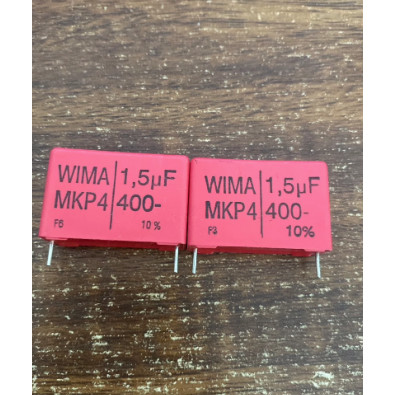 10PCS/LOT ORIGINAL GERMAN CAPACITOR WIMA MKP4 400V 1.5UF 400V 155 1U5 PIN 27.5MM 11X21X31.5MM FREE