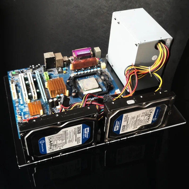 Transparent Acrylic Computer Case Single Board Computer Mainboard Diy Modification Stand Itx Atx