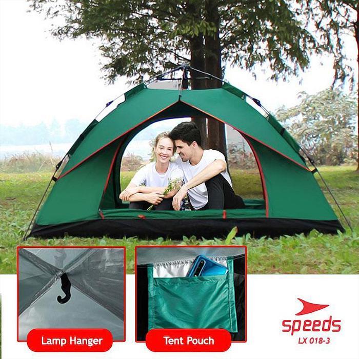 NEW PRODUK SPEEDS TENDA CAMPING TENDA KEMAH SPEEDS 2 ORANG LIPAT PORTABLE TIPE PYRAMID IMPORT
