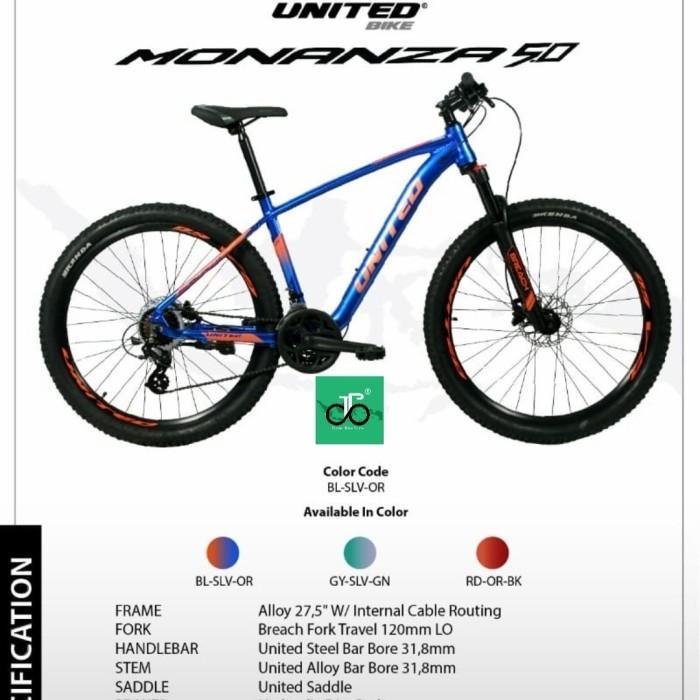 Sepeda MTB 27.5" United Monanza 5.0 TERBARU 5