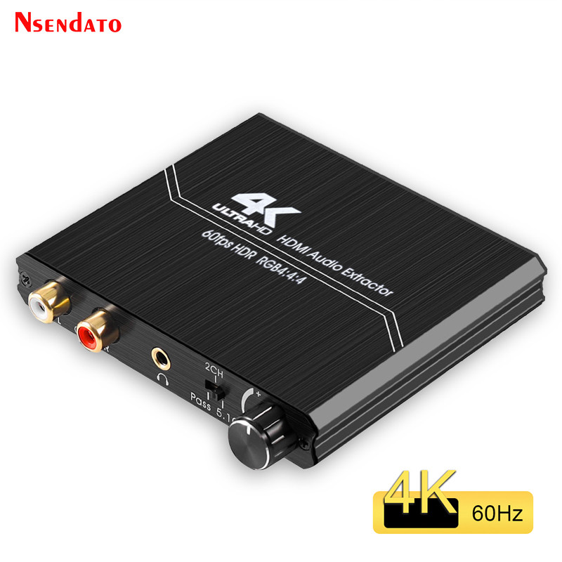 HDMI 2.0 4k 60hz 4k Audio Extractor Optical TOSLINK SPDIF 5.1CH R/L HDMI Switch 4K Audio Extractor
