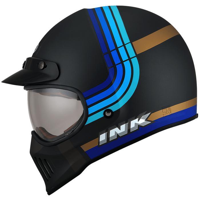 NEW PRODUK HELM INK TROOPER BORDERLINE - MATT ANTHRACITE/BLUE THANKYOU & HAPPY SHOPPING :)